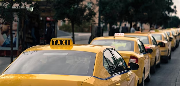 Row of Yellow Taxis